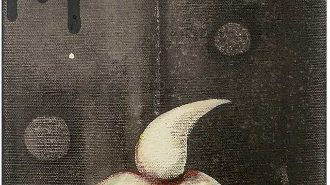 TOOTH AND CLAW #3, 2025
Acrylic, oil stick, pastel and ink on canvas
20 x 20 cm