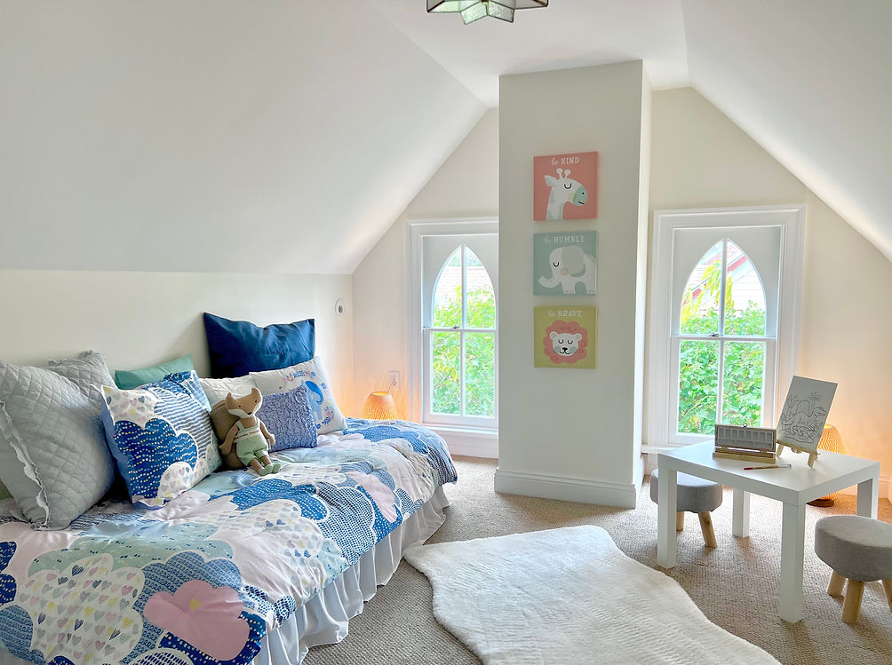 Staged kids bedroom