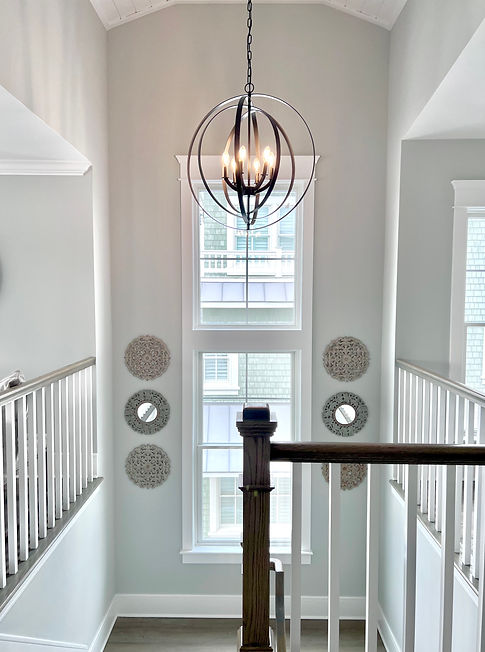 staged stairs wall decor