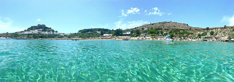 Lindos Beach Parking Near Village Center | Clear Waters & Top Rhodes Attraction