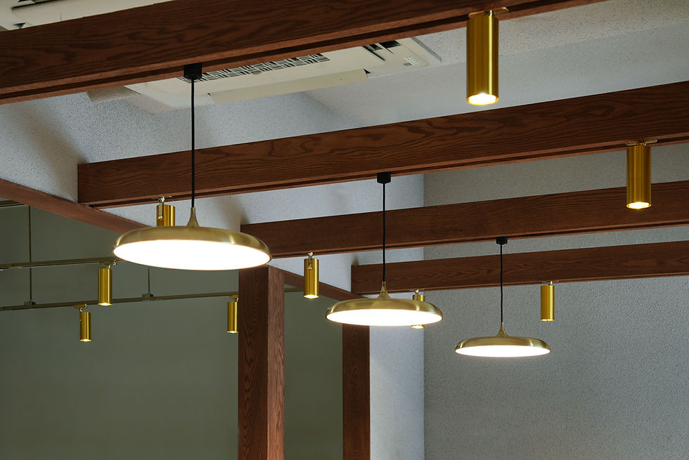 베이커리 카페 인테리어 디자인, 내부 천장 조명 인테리어 디자인