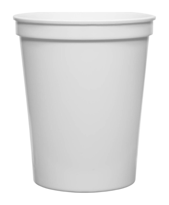White 12oz stadium cup