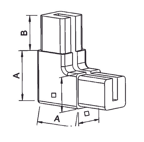 Miniatura: Raccordo ad Angolo 20x20 per Lamiera 1,5 mm | 11-407