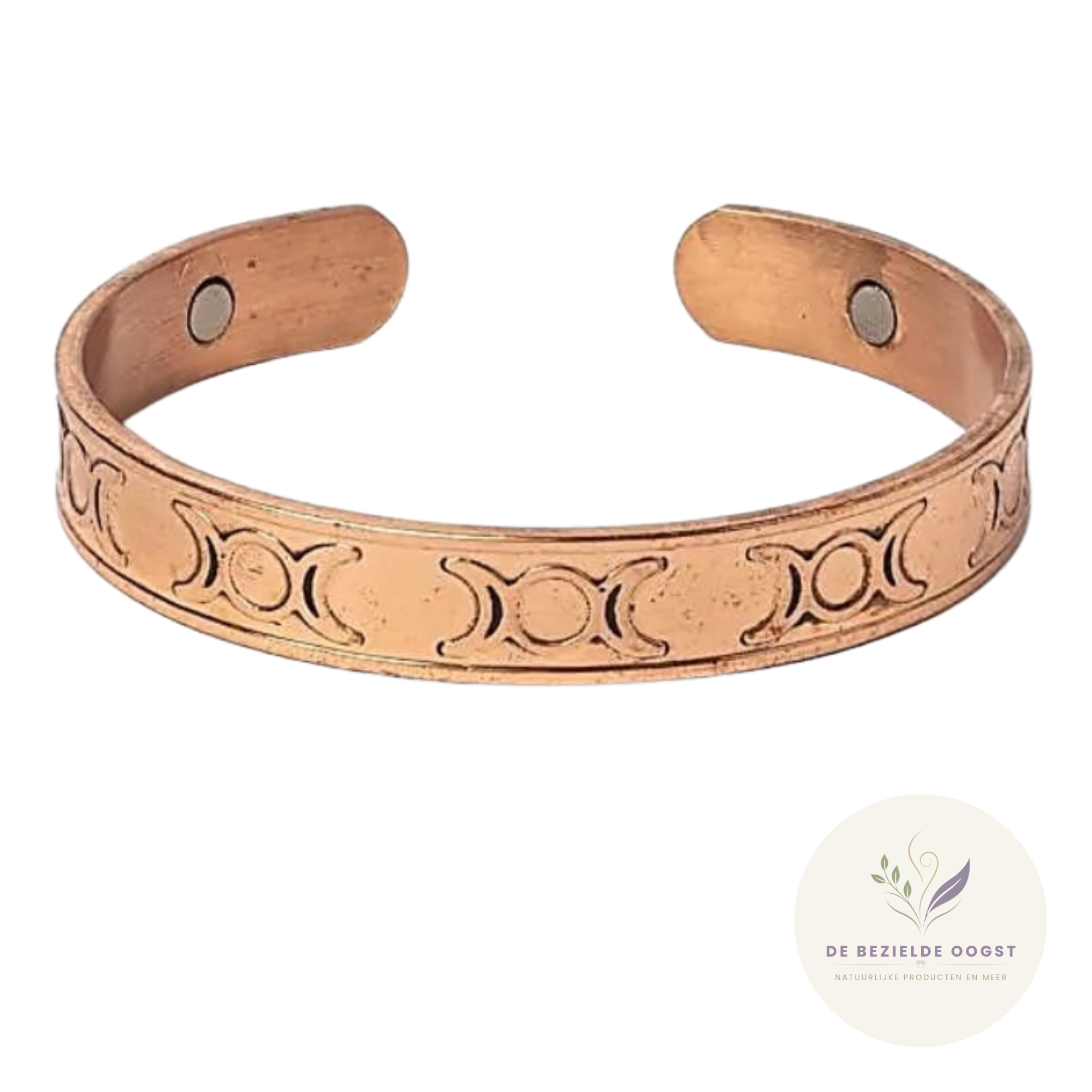 Armband koper maanfasen magnetisch