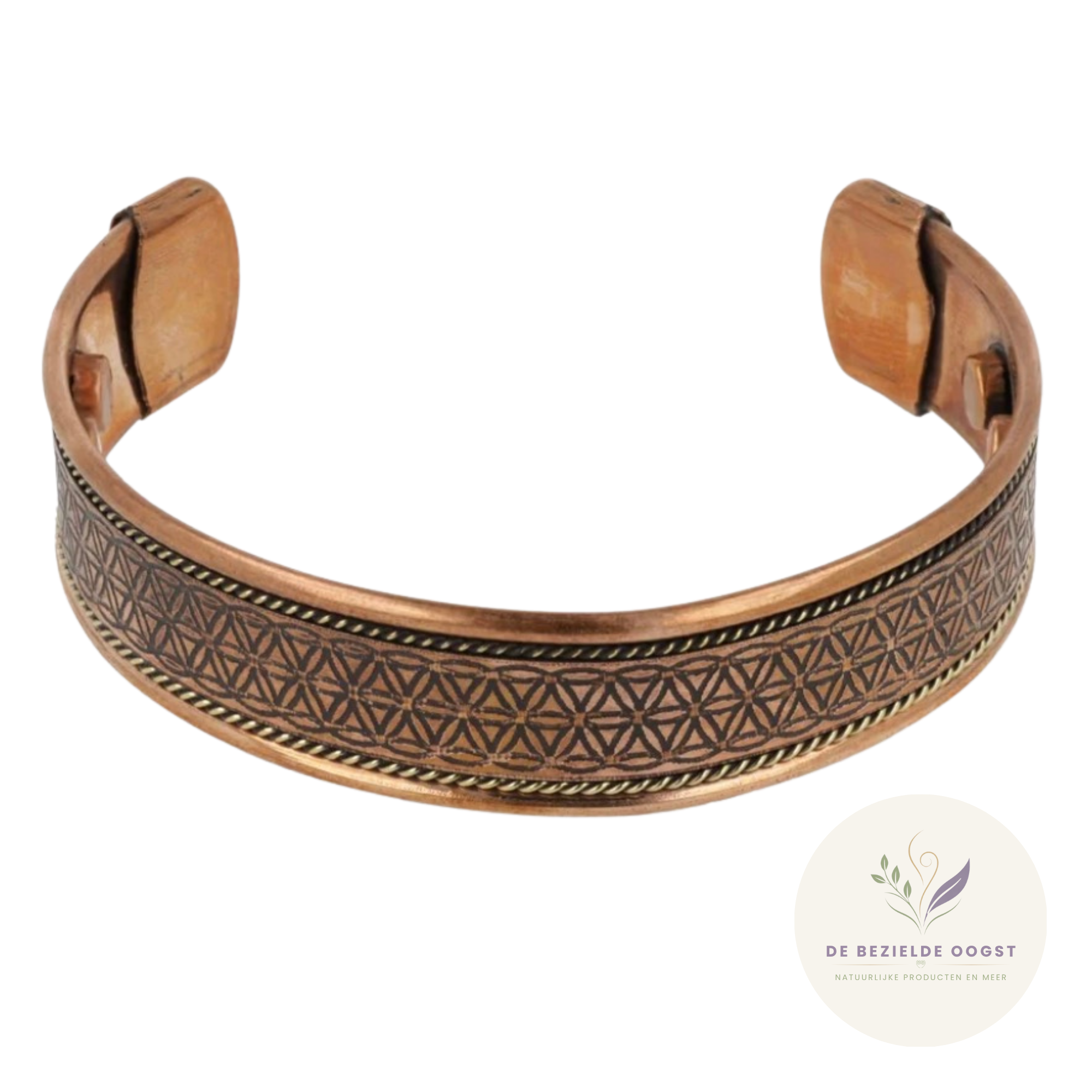 Armband magnetisch koper bloem des levens