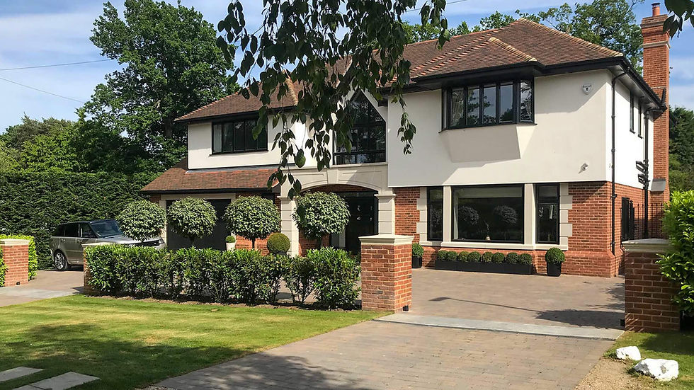 Eye-level view of a beautifully rendered home exterior