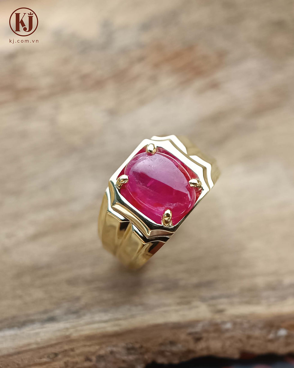 Nhẫn nam đá Ruby
