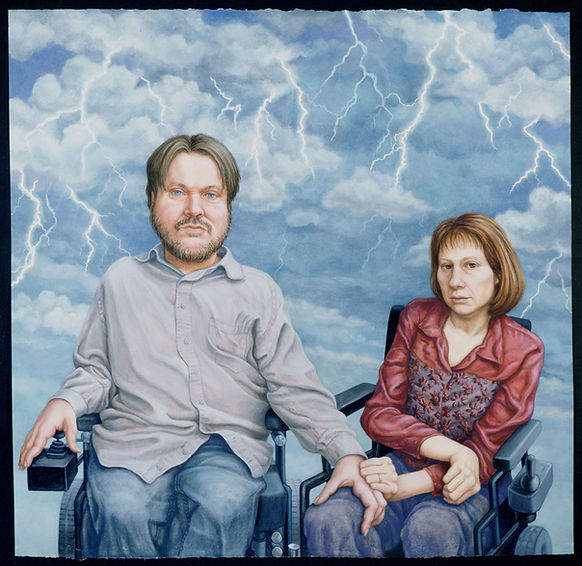 Painting of Mike Ervin & Anna Stonum