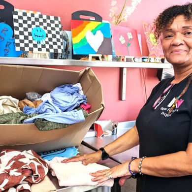 Thank you! An anonymous donor has sent clothes, cosmetics and treats for the women we support