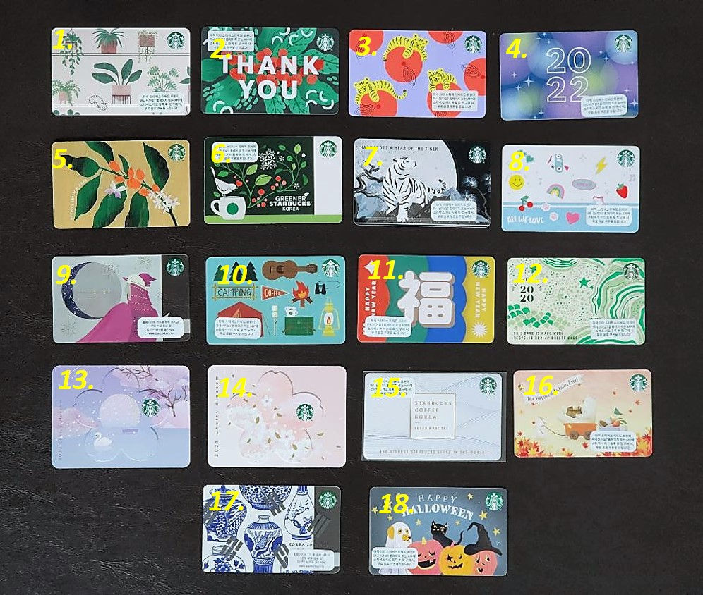 Select: assorted New Starbucks Korea card 2022~