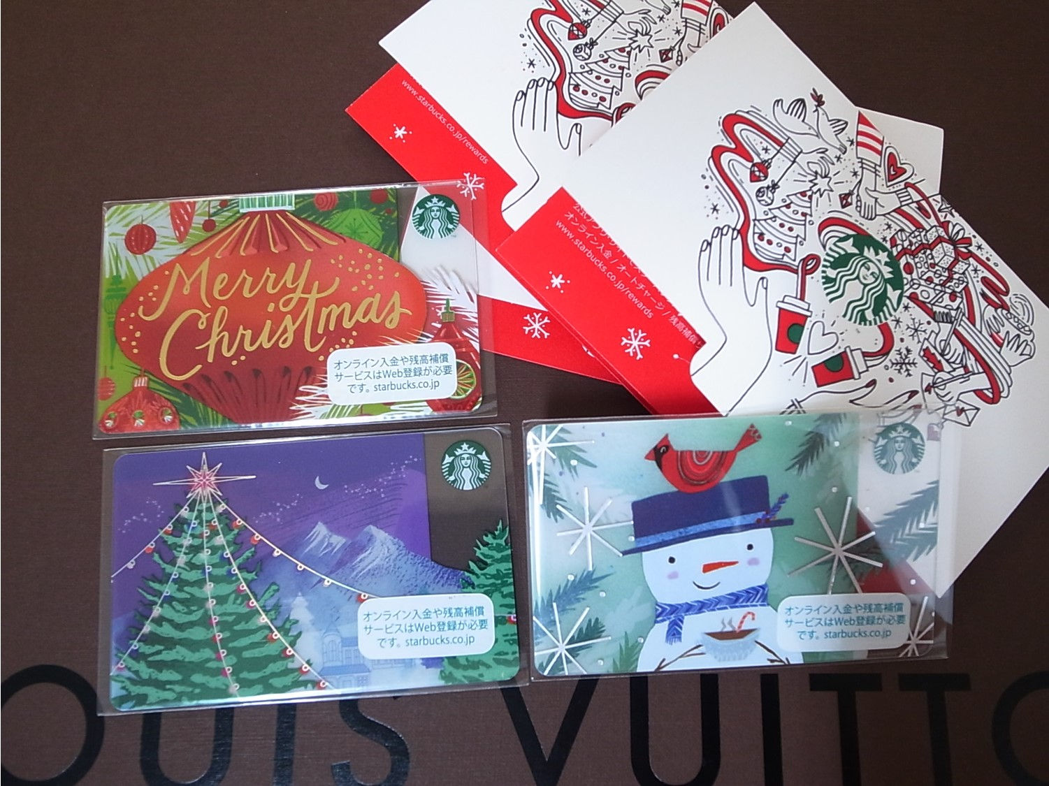 New Starbucks 2017 Japan Card CHRISTMAS set 3