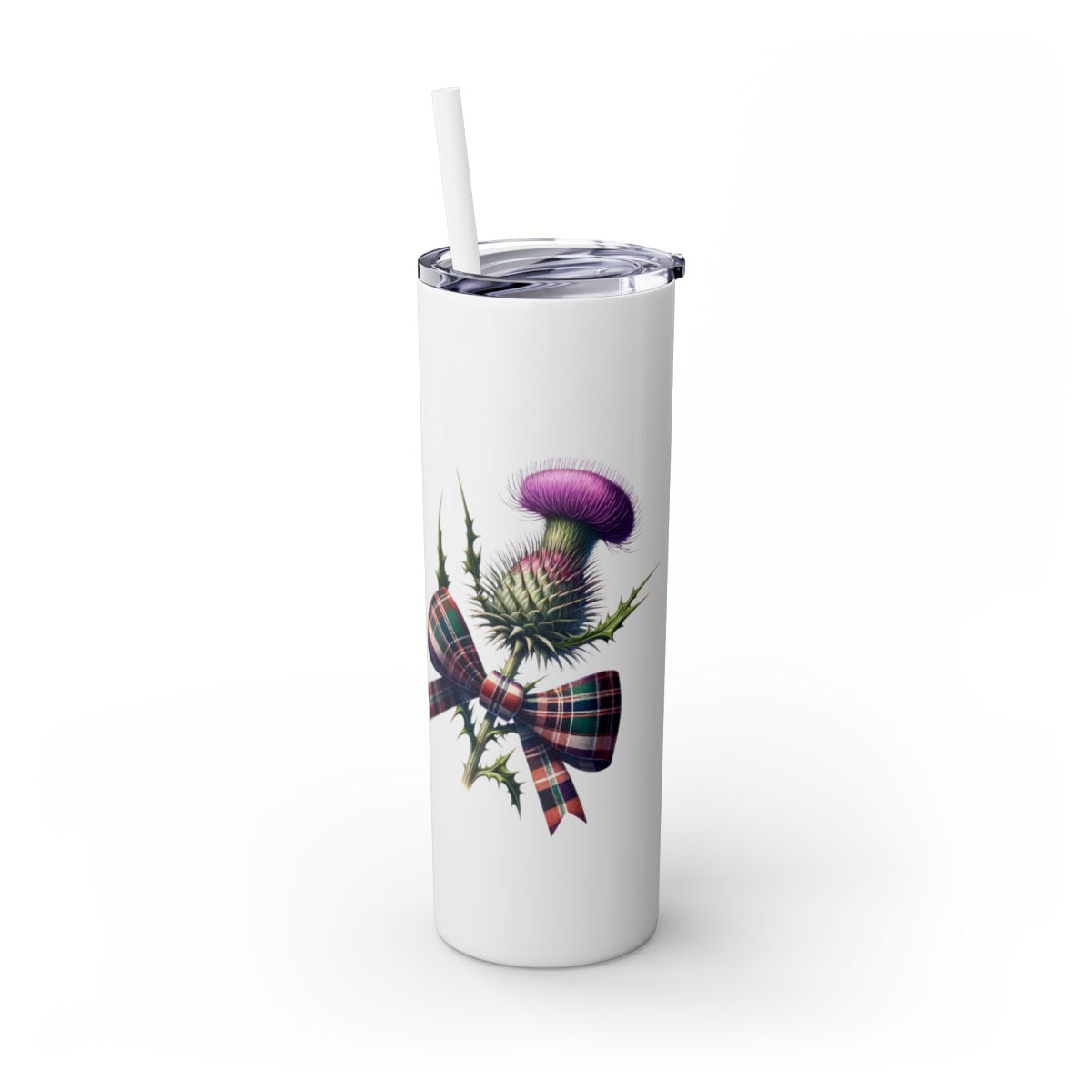Scottish Thistle 20oz Skinny Tumbler with Straw
