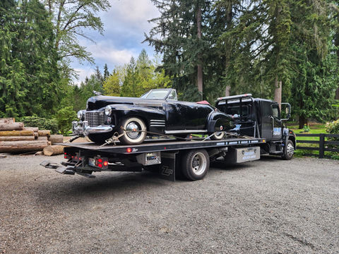 classic car on Flatbed