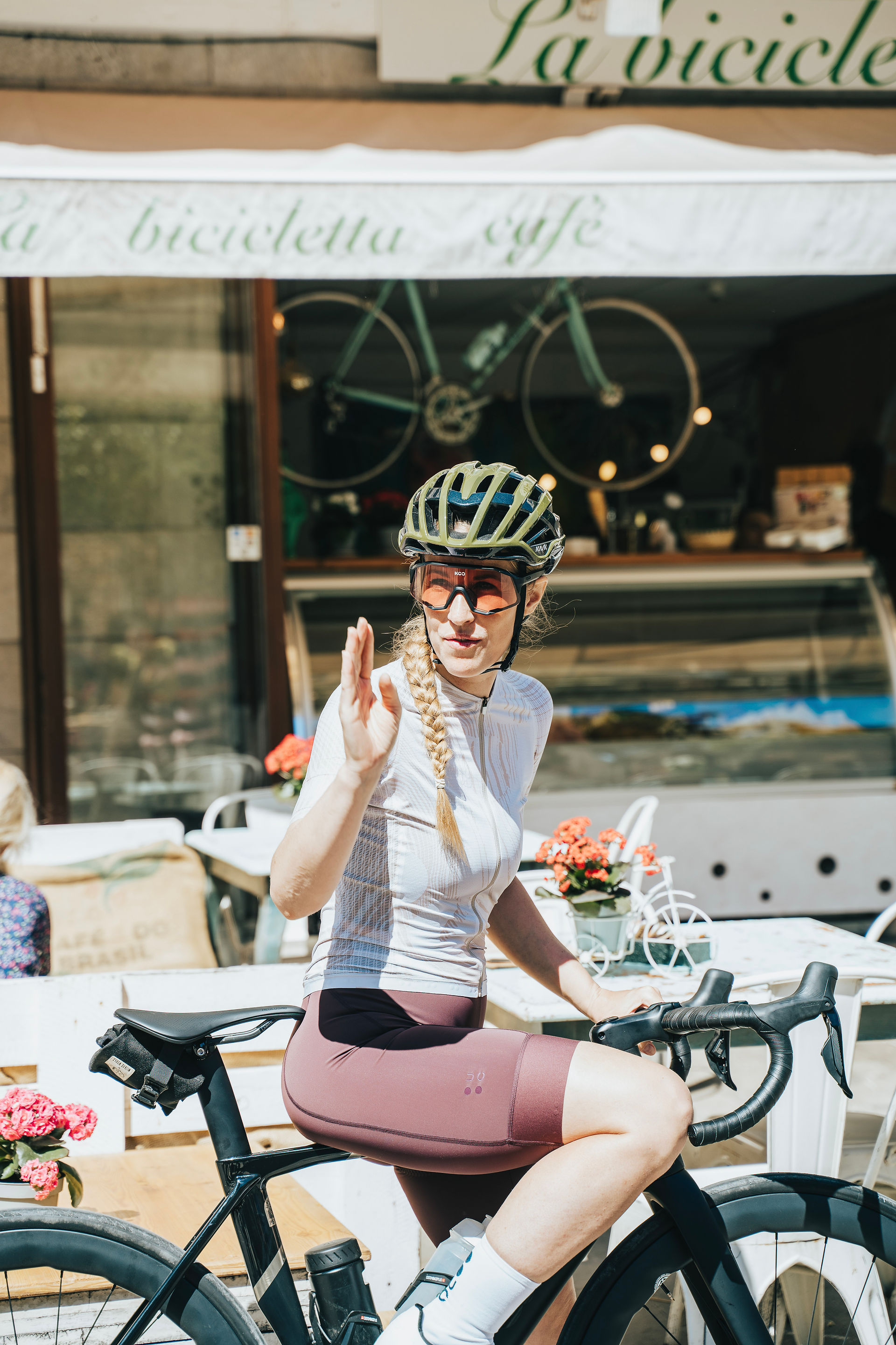 cyclist wearing Universal Colours in Mallorca