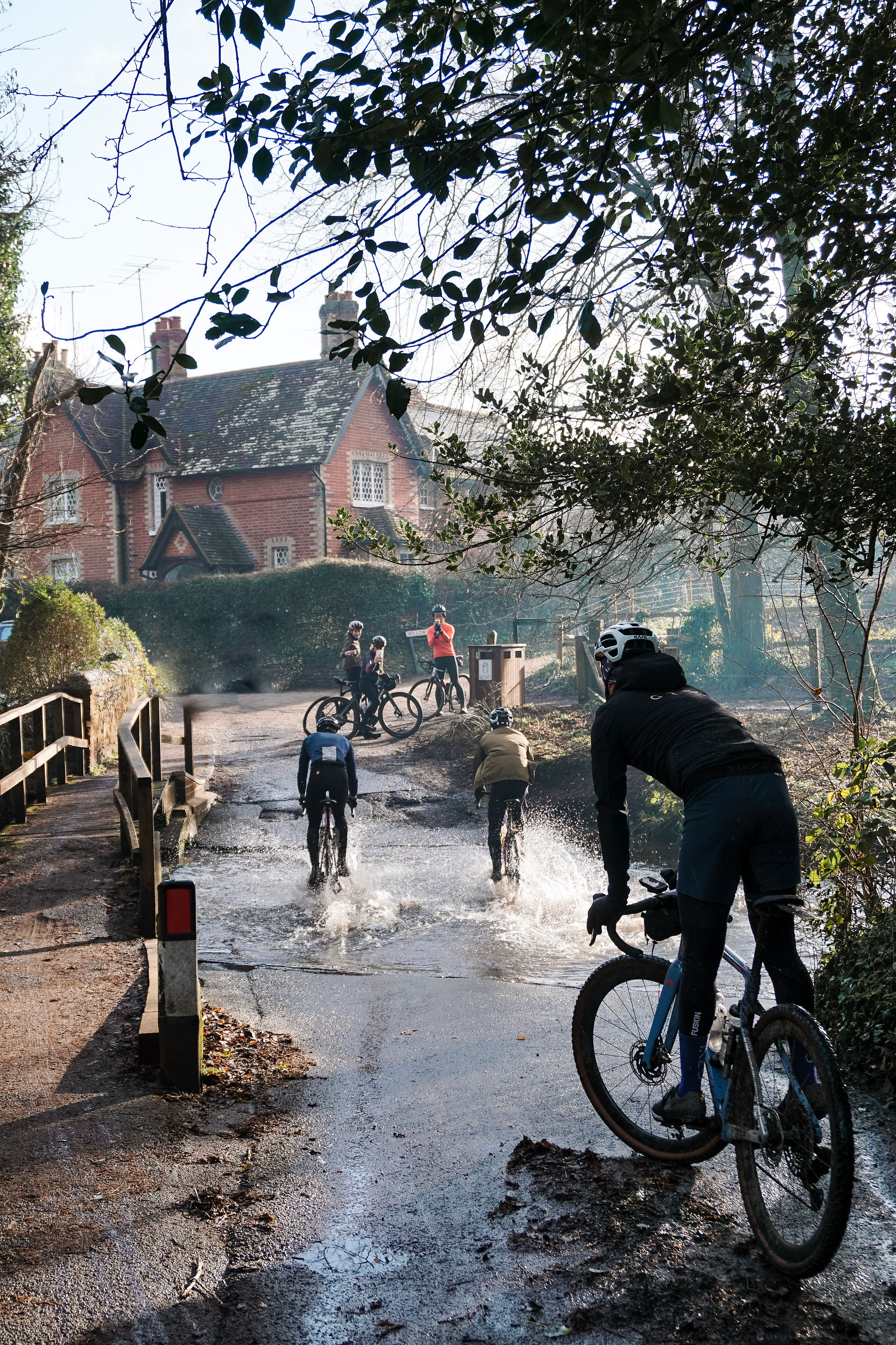 gravel cyclists in the Surrey hills trails