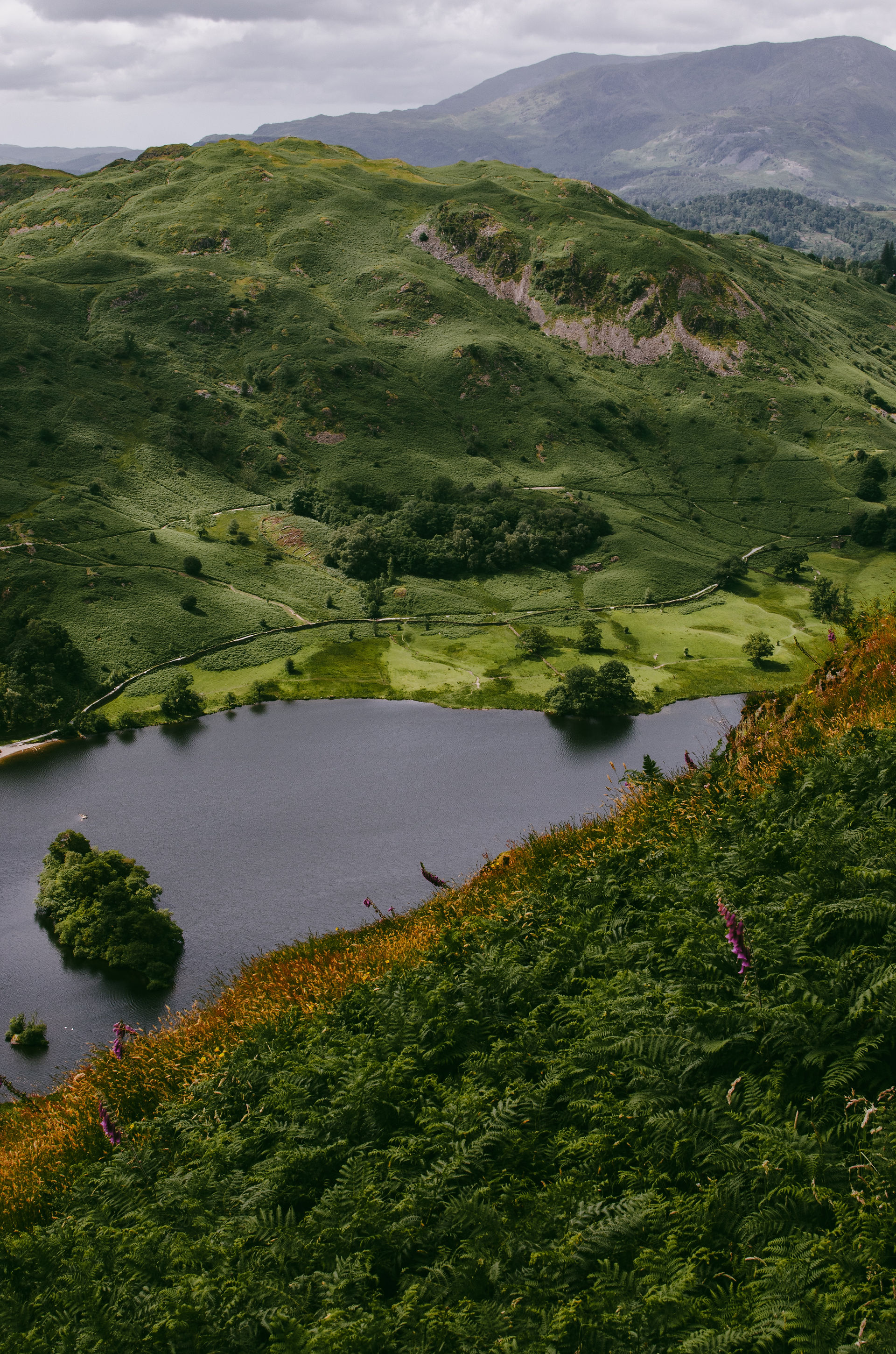 Lake view when hiking in Cumbria