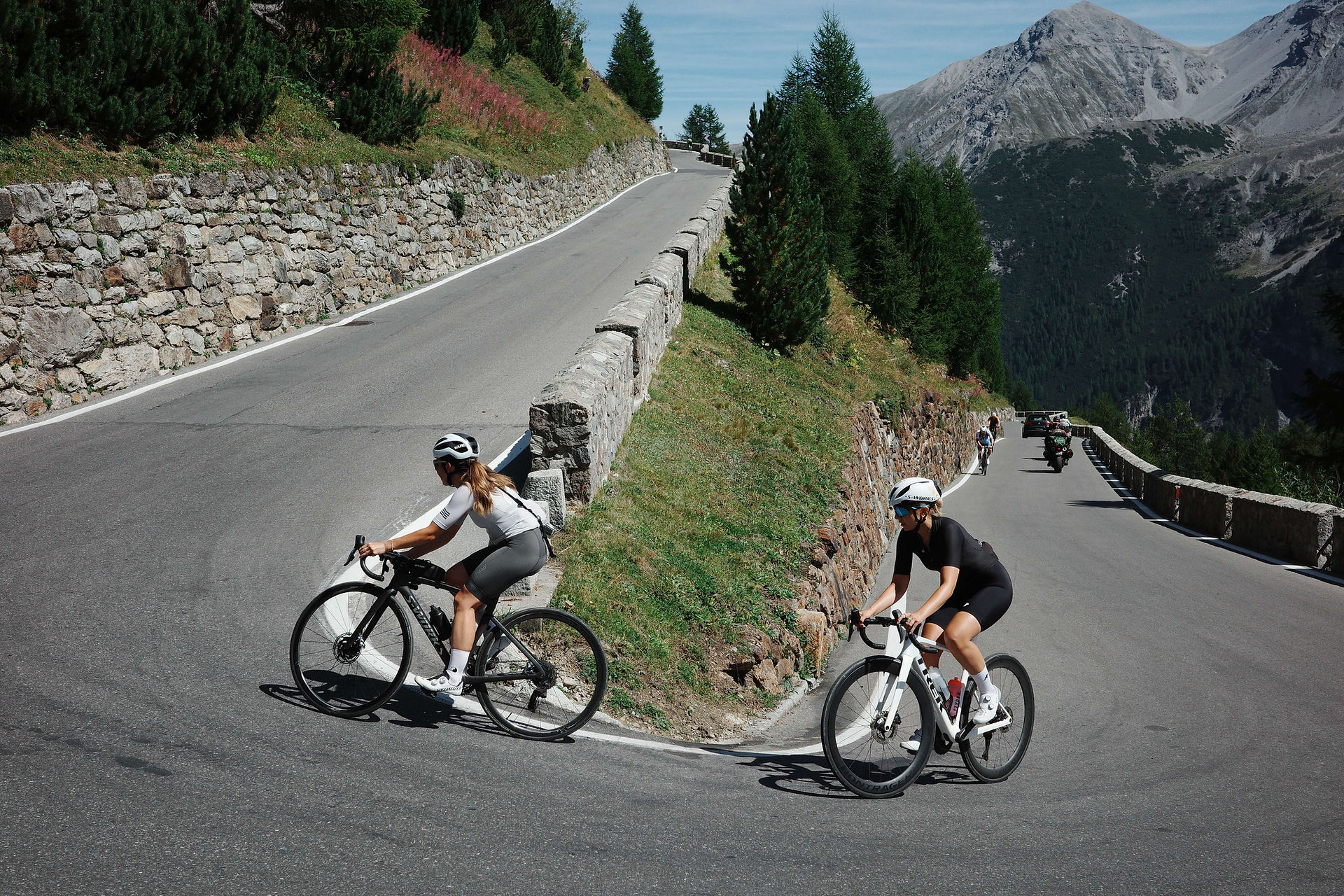 Cycling hairpin bends in Tyrol and Dolomites