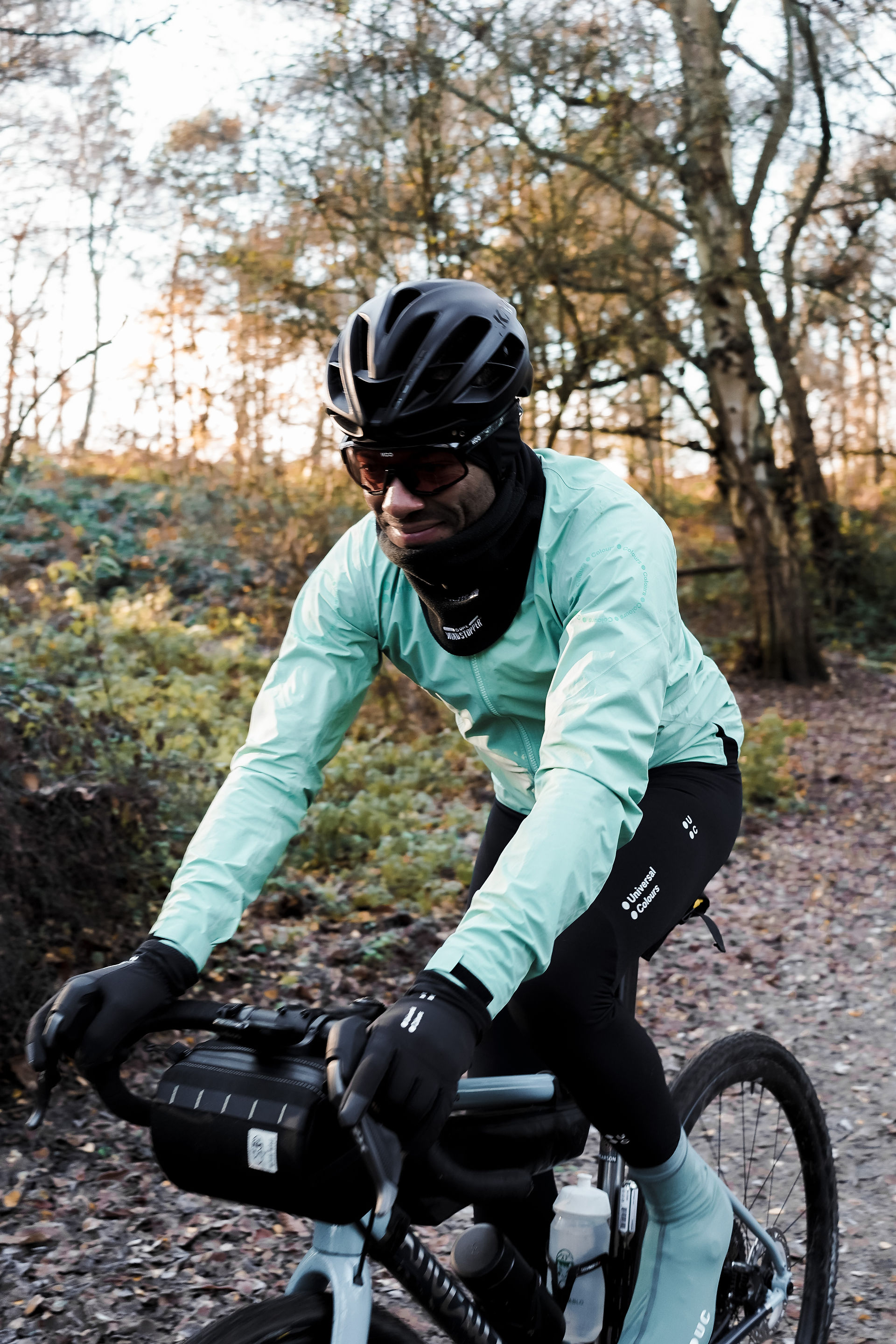 Gravel Cyclist in Esher Common in Surrey