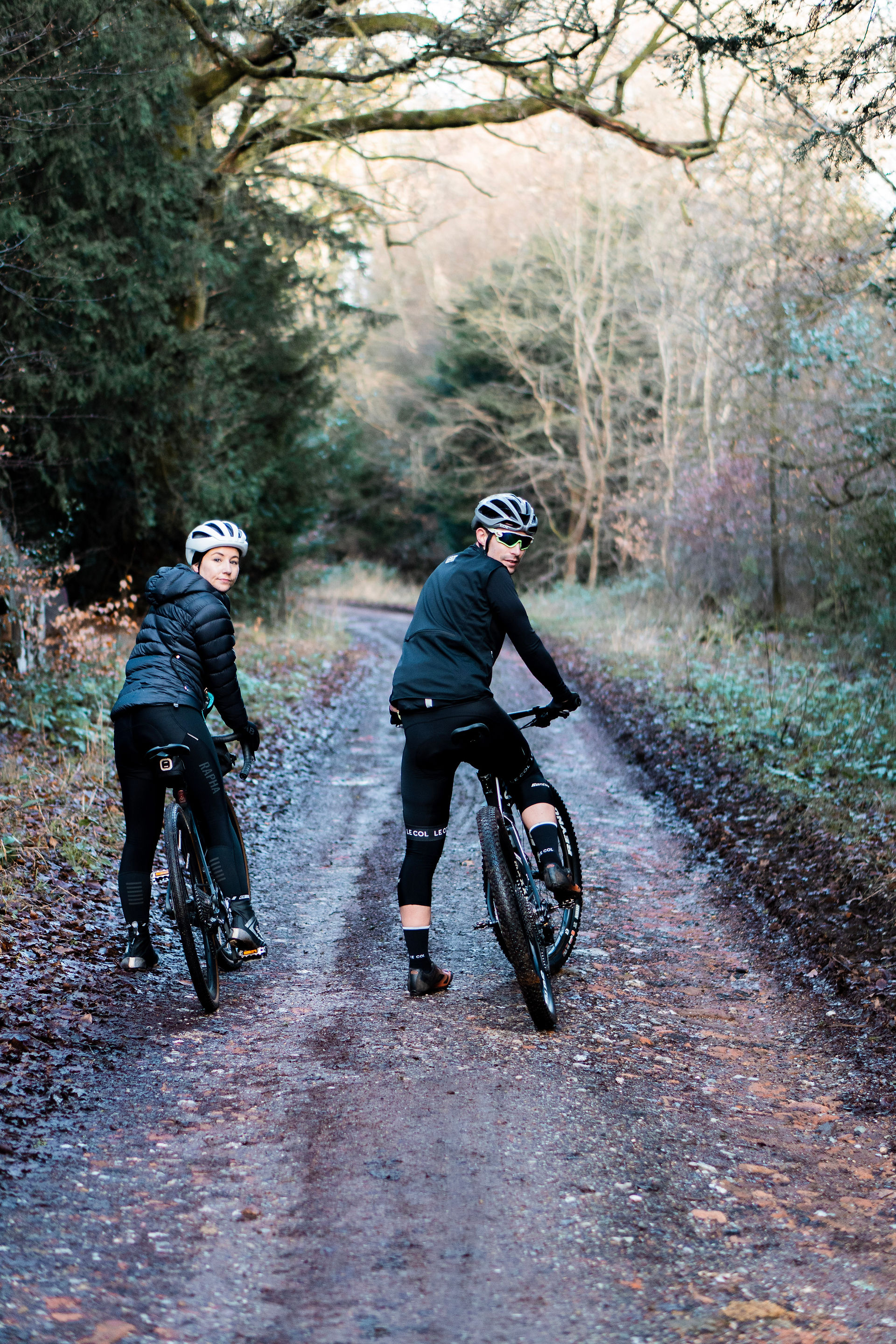 gravel cyclists in the Surrey hills trails
