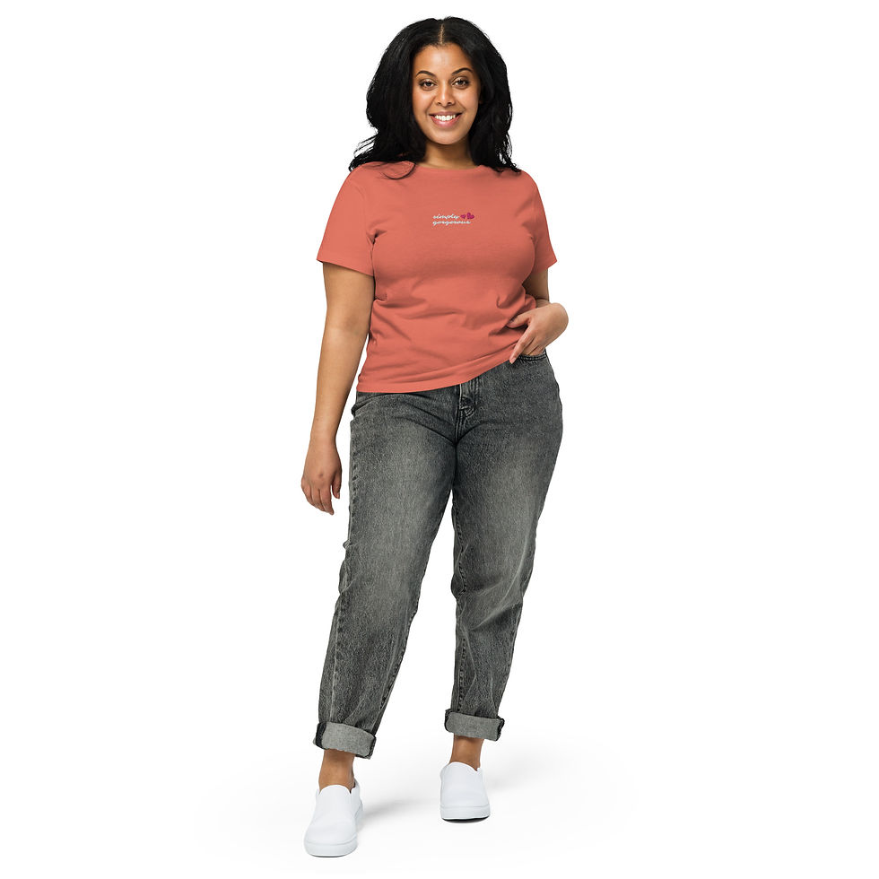 Thumbnail: Women’s high-waisted 'simply gorgeous' simply gorgeoust-shirt