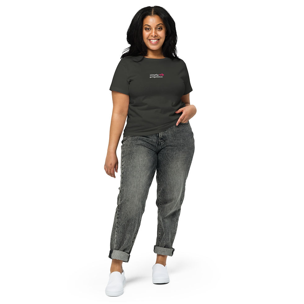 Thumbnail: Women’s high-waisted 'simply gorgeous' simply gorgeoust-shirt