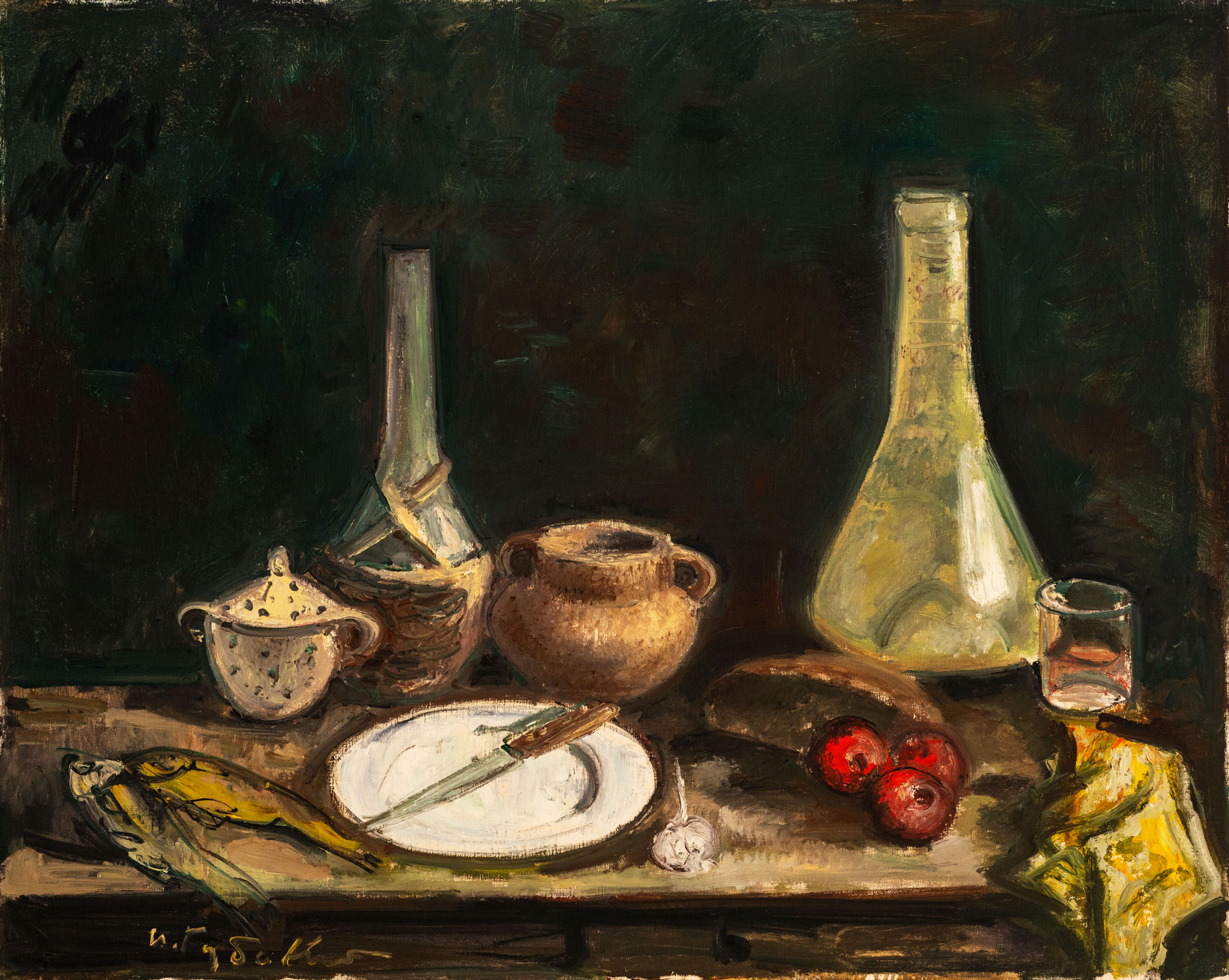 Three red apples, 2002. Oil, canvas, 80x100 CM.