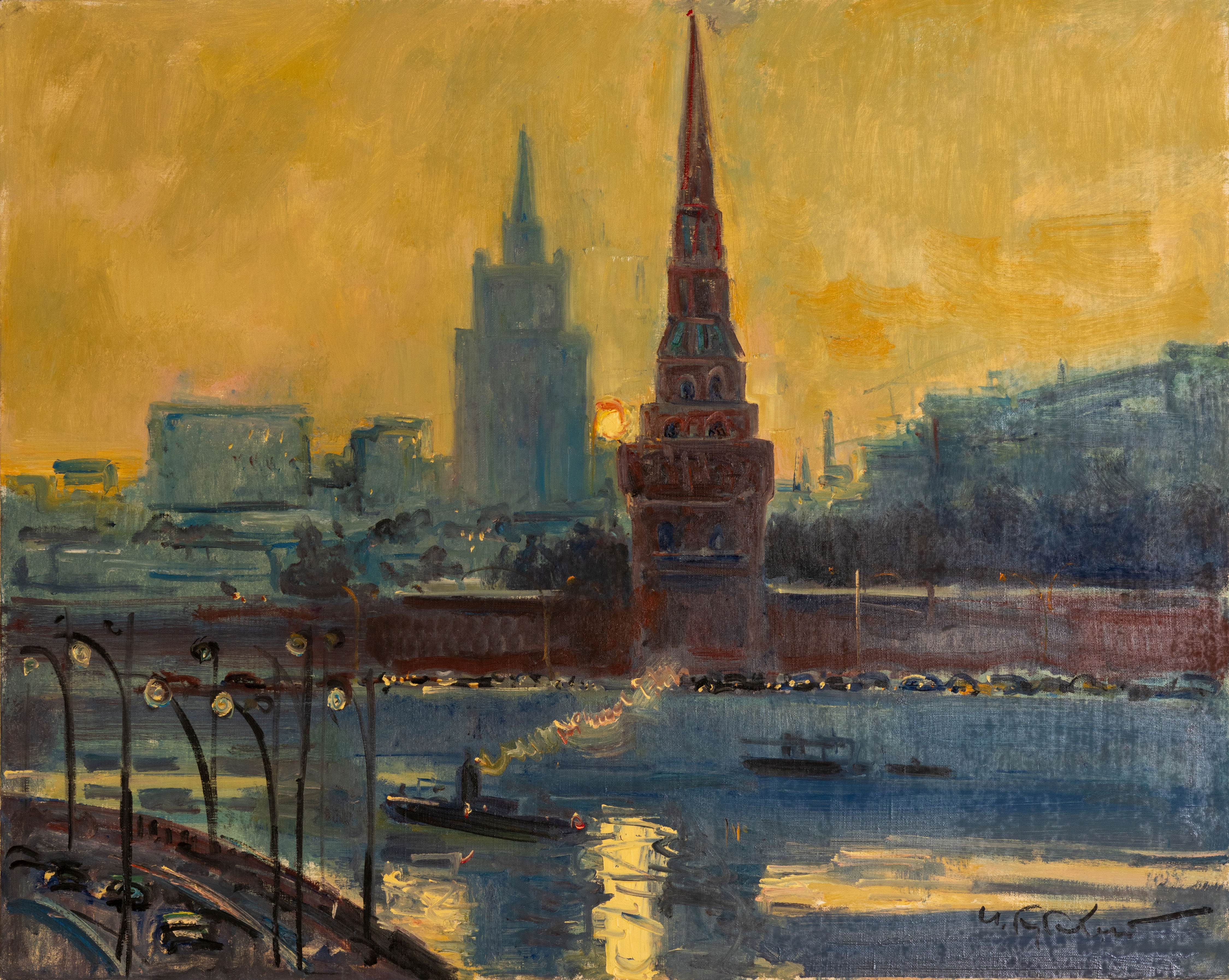 Вечерняя Москва, 2000. Масло, холст, 80х100 СМ.