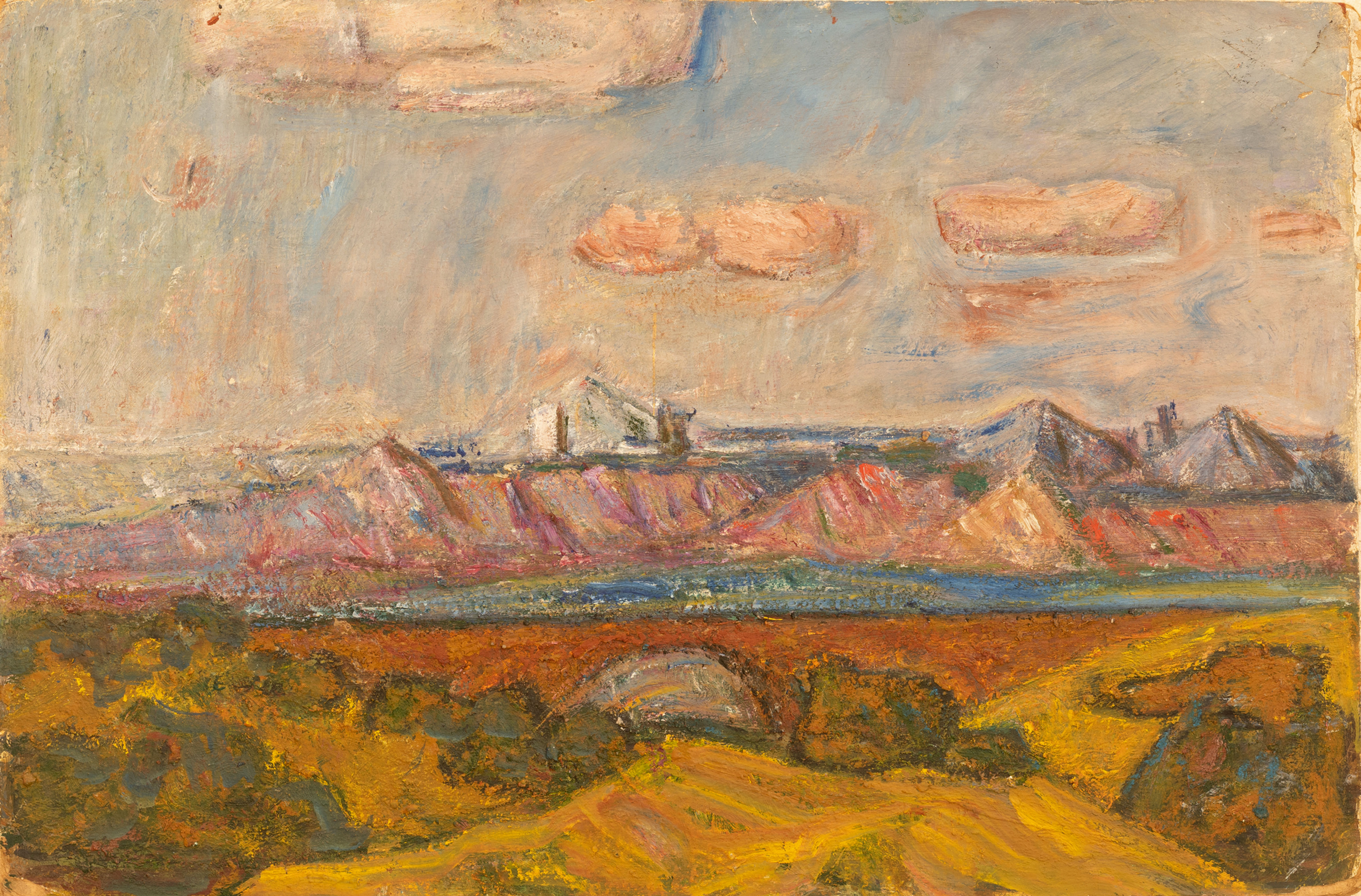 Донбас, 1985. Масло, фанера, 30х50 СМ.