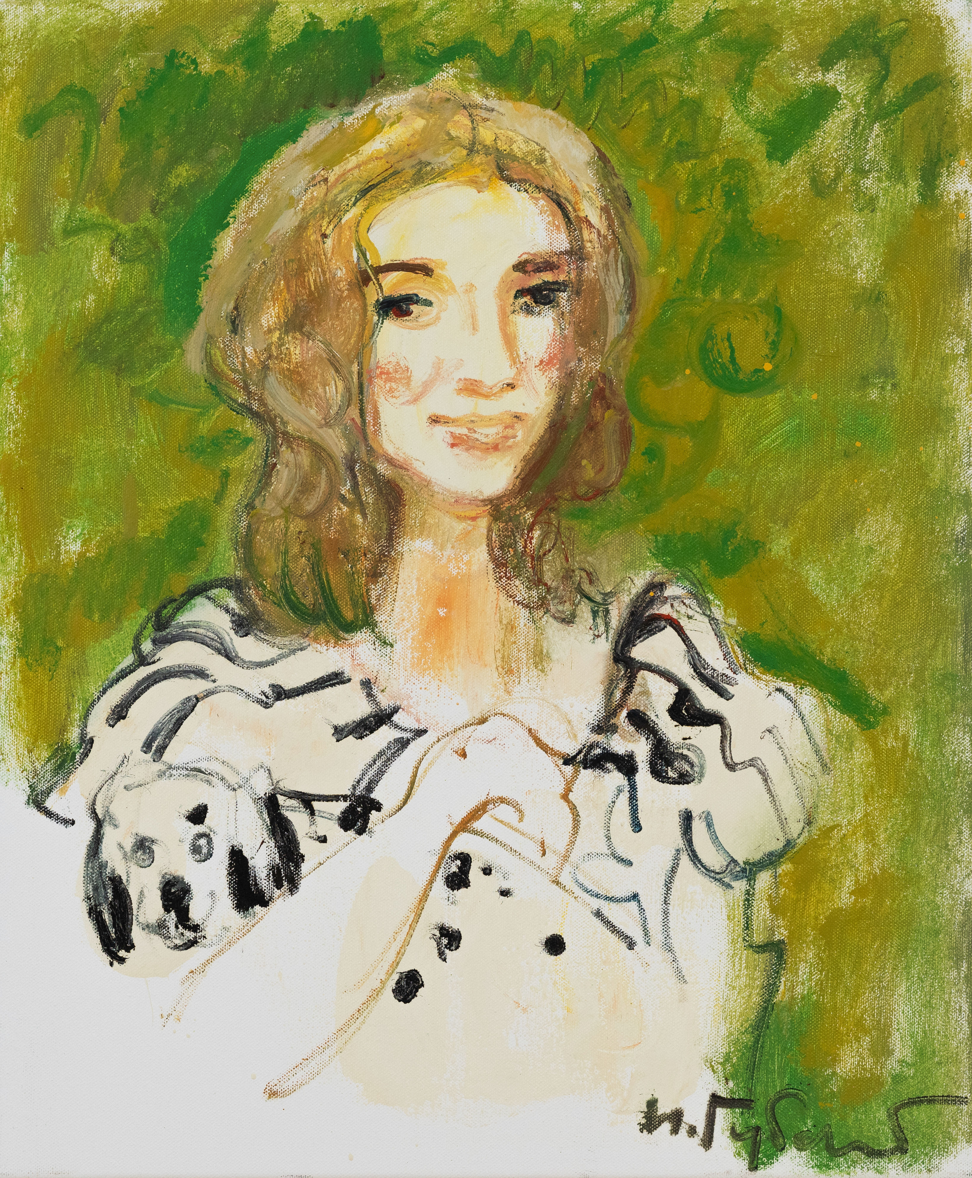 Дівчинка з собачкою, 2000. Масло, полотно, 60х50 СМ.