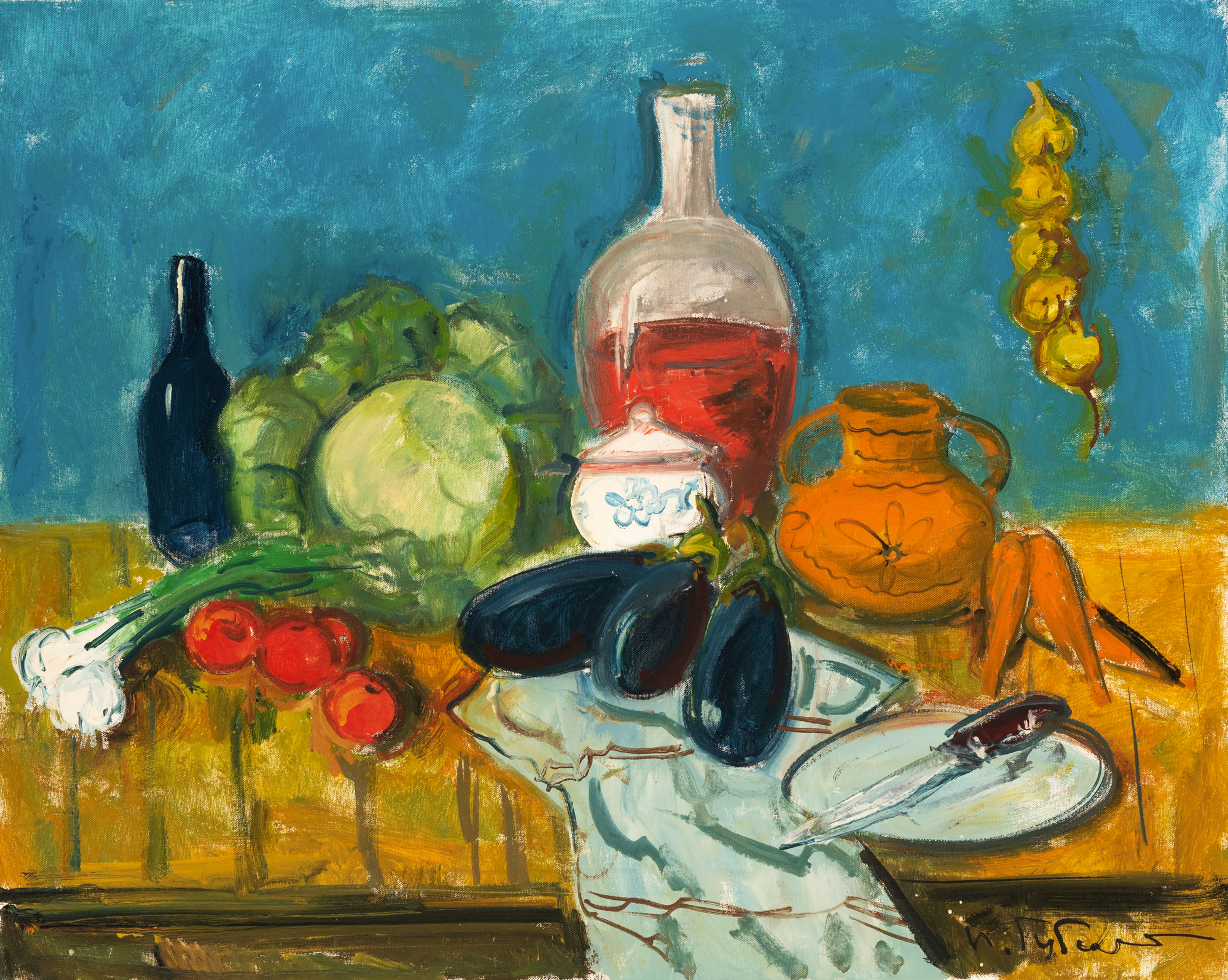 Три баклажана, 1999. Масло, полотно, 80х100 СМ.