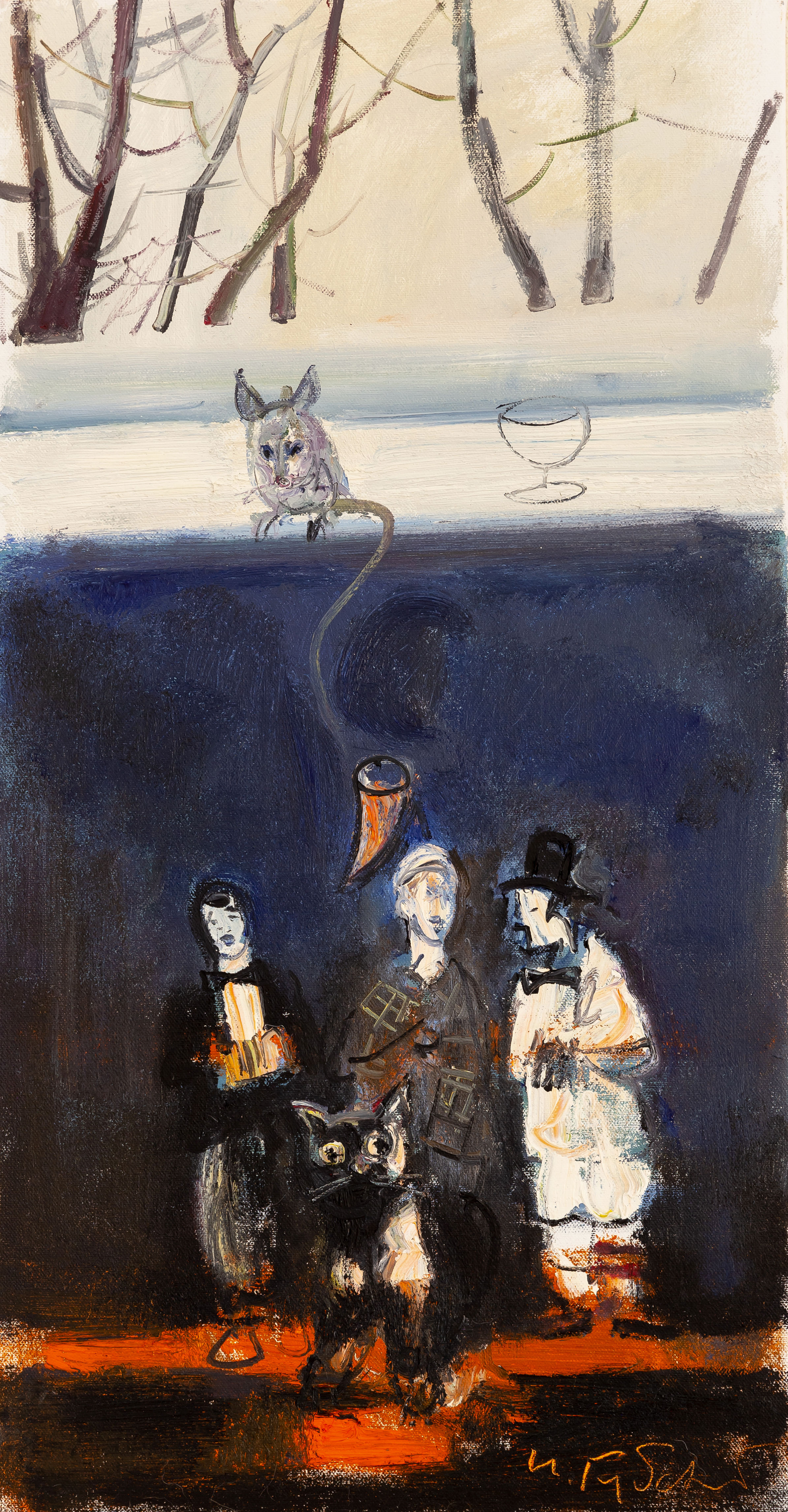 Старий новий рік, 2002. Масло, полотно, 80х40 СМ.