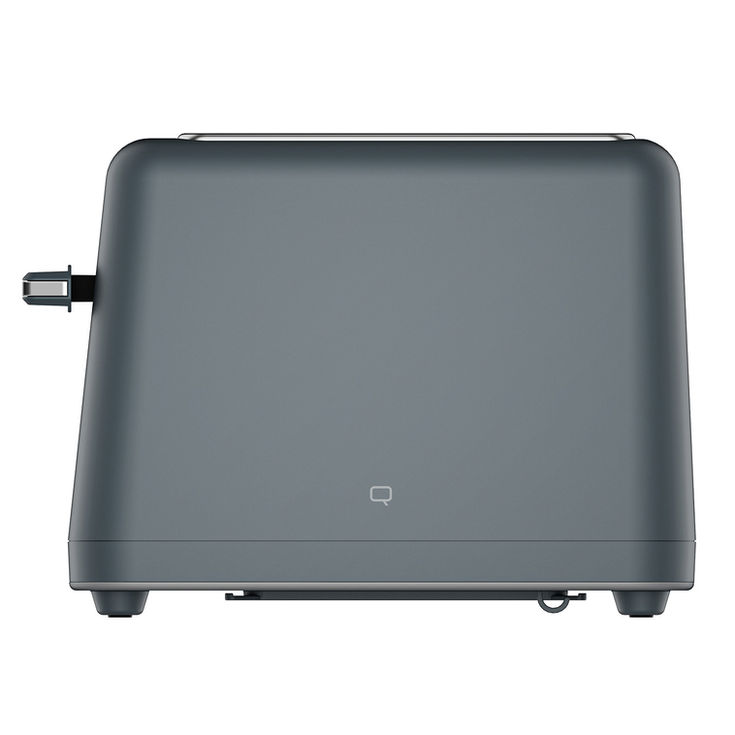 QBELL QBTOA2 toaster side view in grey finish