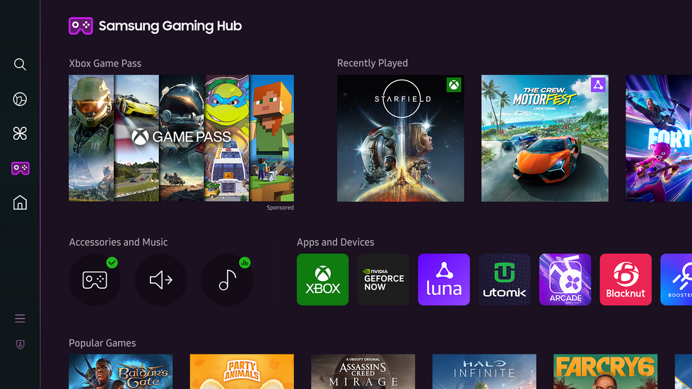 EKO 55 inch Tizen TV gaming hub