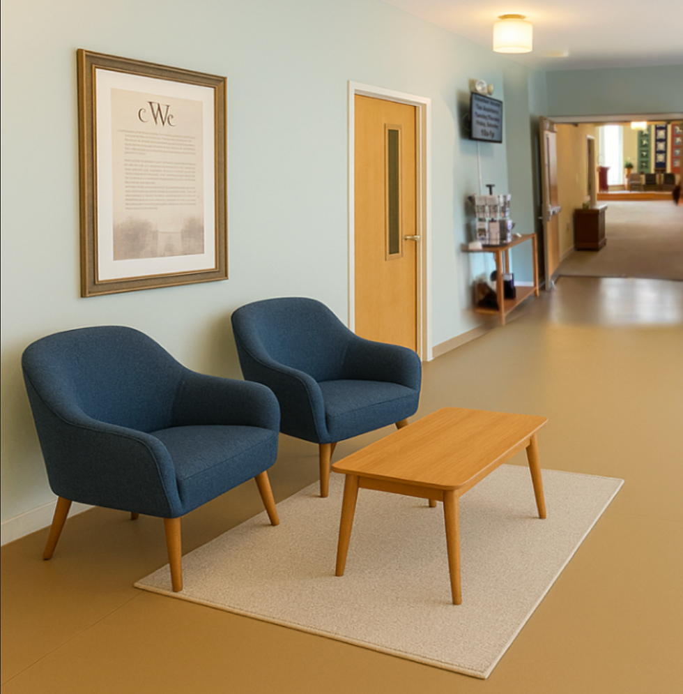 A rendering of our lobby idea.