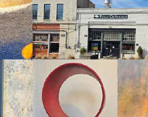 multiple arts displays in the River Arts District Asheville