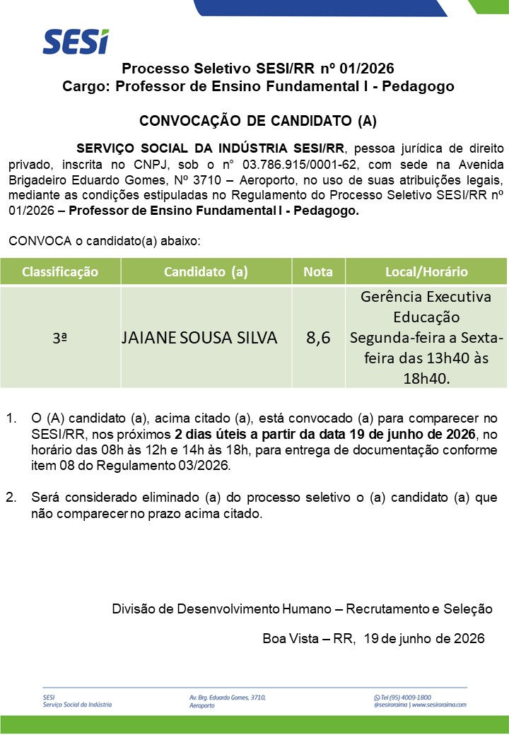 CONVOCAÇÃO 12