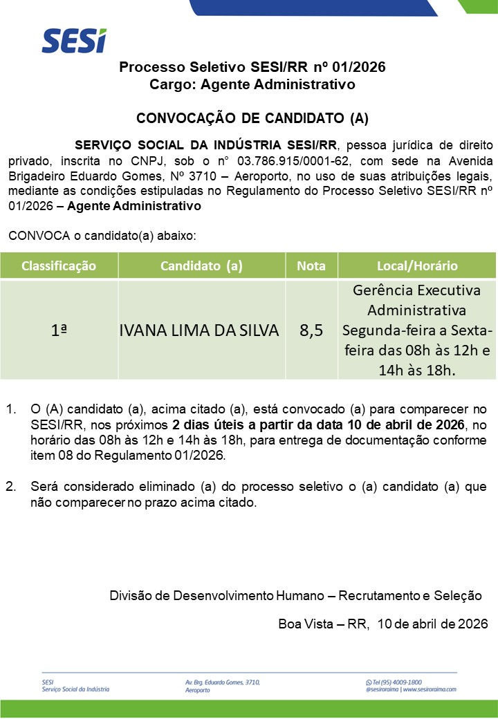 CONVOCAÇÃO 8