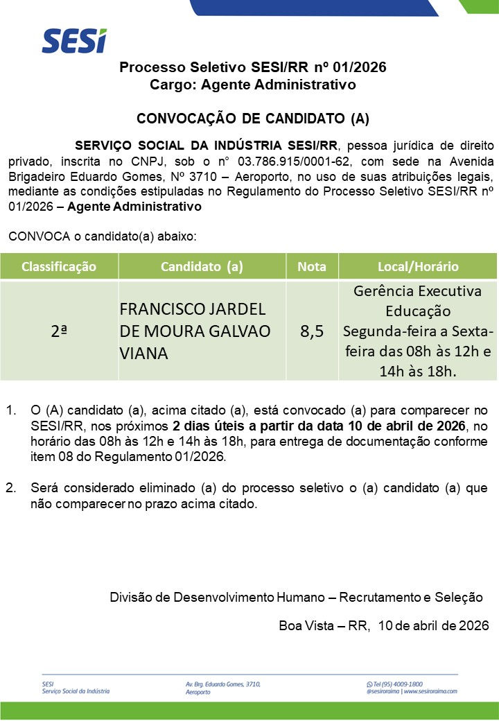 CONVOCAÇÃO 9