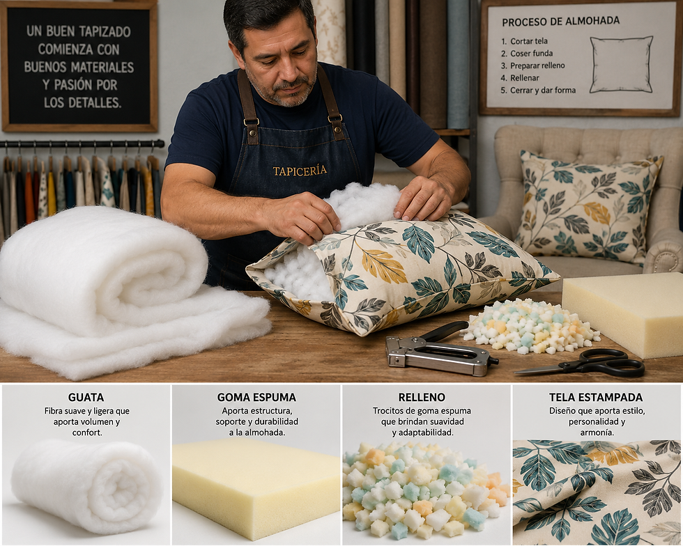 La guata: el secreto para un acabado profesional en la fabricación de almohadas, aporta volumen y confort esenciales.