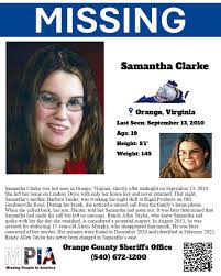 Samantha Clarke's missing poster.