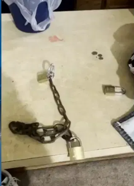 Shackle on the kitchen island