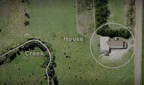 Aerial view of the property where the party was held