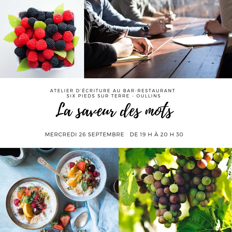 L'atelier d'écriture "la saveur des mots" fait sa rentrée...