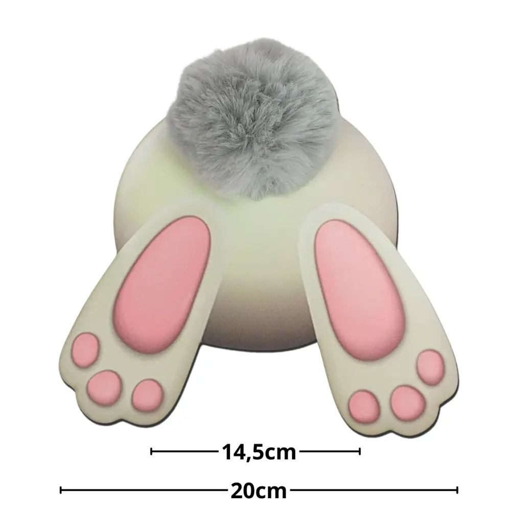 Nyuszi popó tábla, szürke