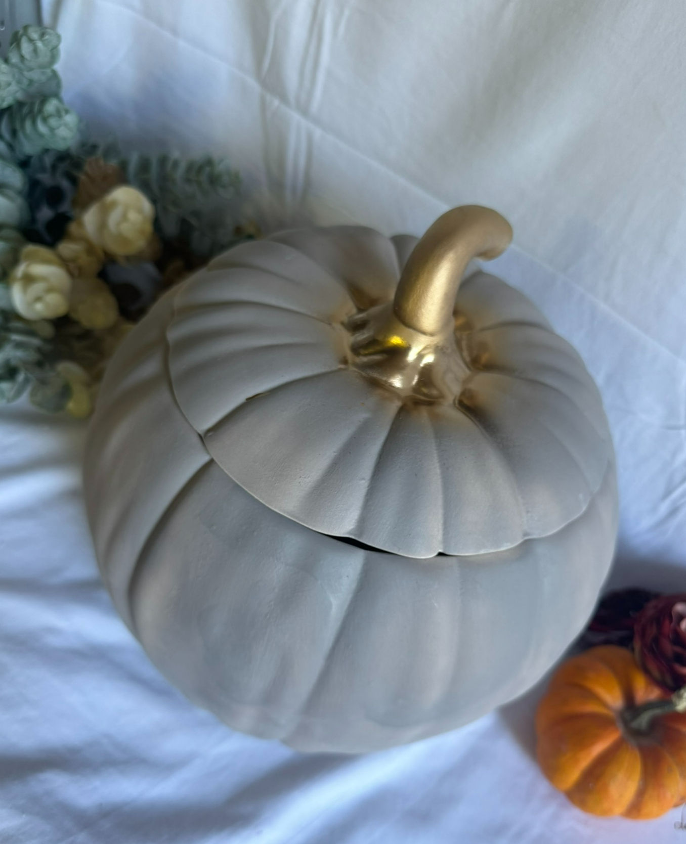 Kerámia tök szürke nagy méretű