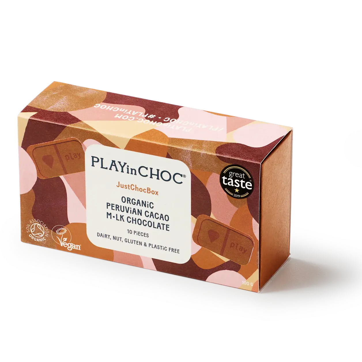 PlayInChoc Perui Kakaó T*j csokoládé 100g (10x10g)