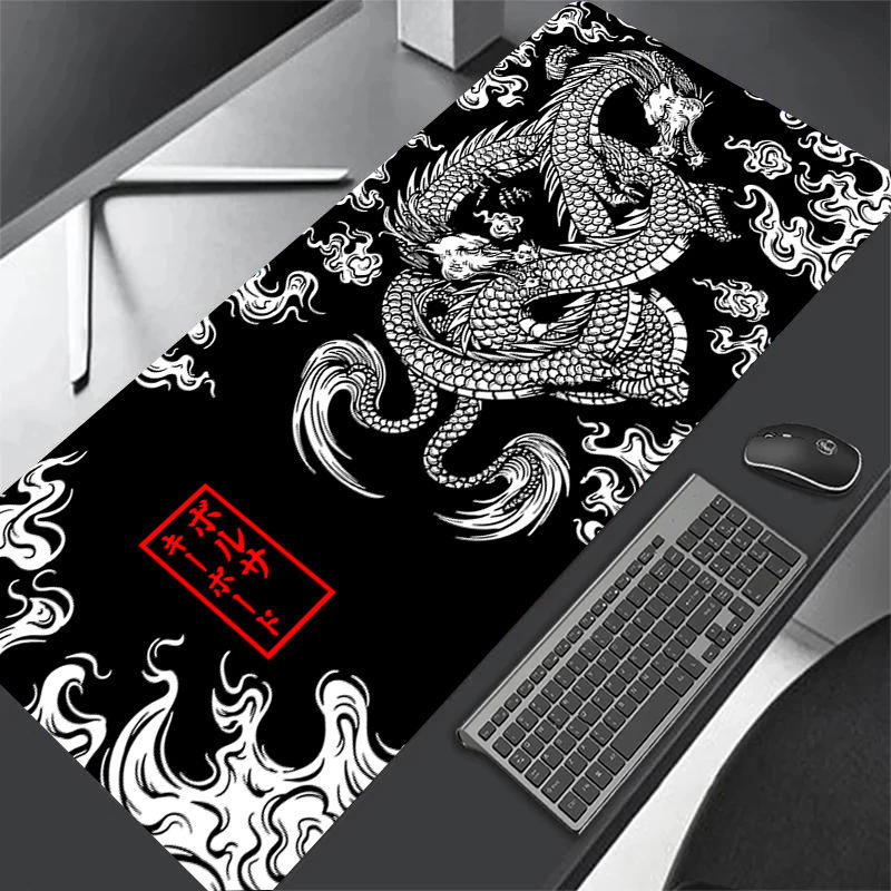 Thumbnail: Red Dragon Mousepad Gamer Mouse Pad Light Gaming Room Accessories Desk Mat Japan