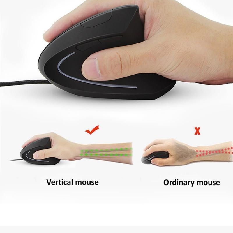 Thumbnail: Wired Right Hand Vertical RGB Mouse Ergonomic Gaming Mouse 3200DPI USB Optical W