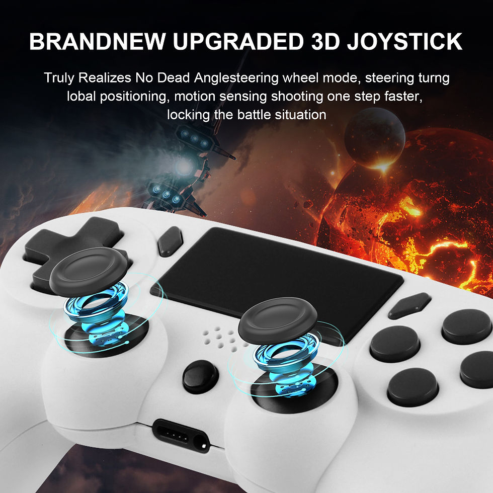 Miniatura: GAMINJA Wireless Gamepad With 6-axis Gyroscope PC Joystick touchpad Dual Vibrati