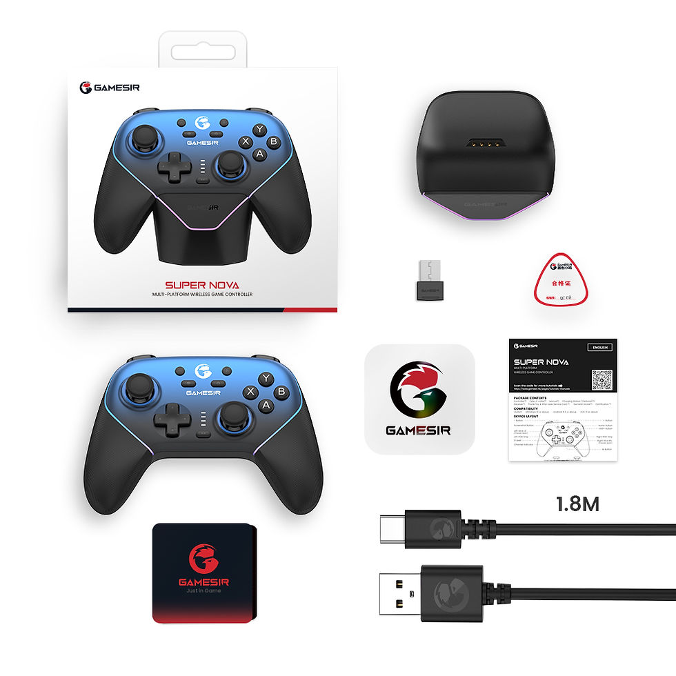 Thumbnail: GameSir Super Nova Wireless Switch Controller with Charging Station, Hall Effect